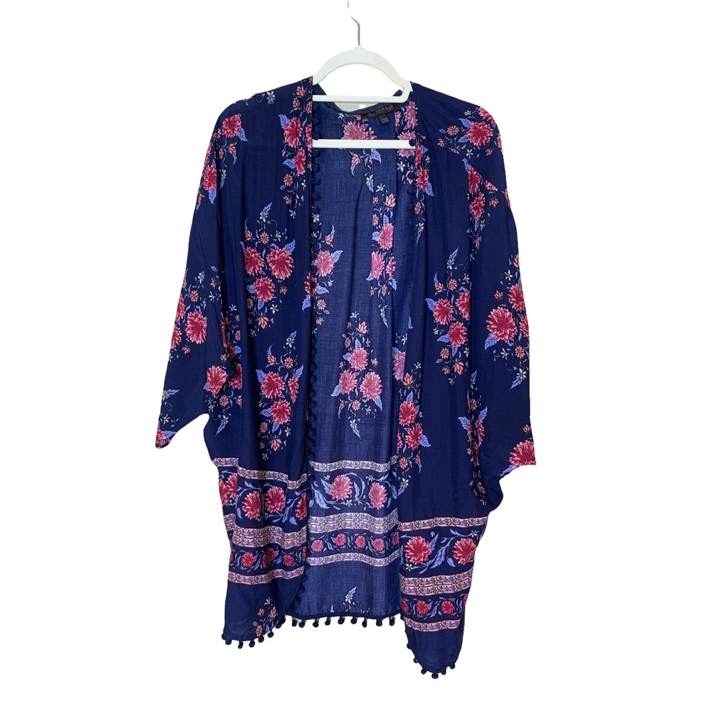Shyanne Floral Blue Kimono/Shawl